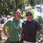 Me and Ray Stephenson at the waterfalls in Jamaica